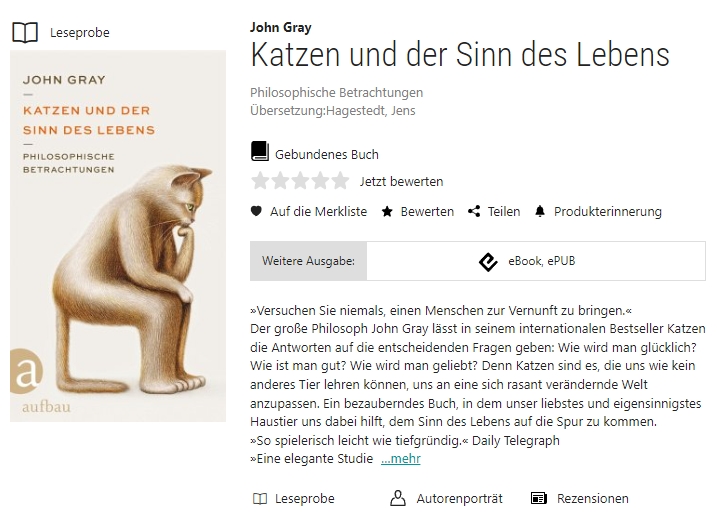 Katzen und der Sinn des Lebens