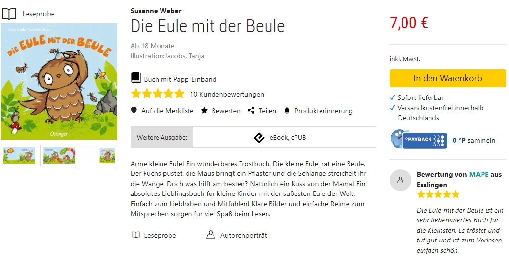 Die Eule mit der Beule