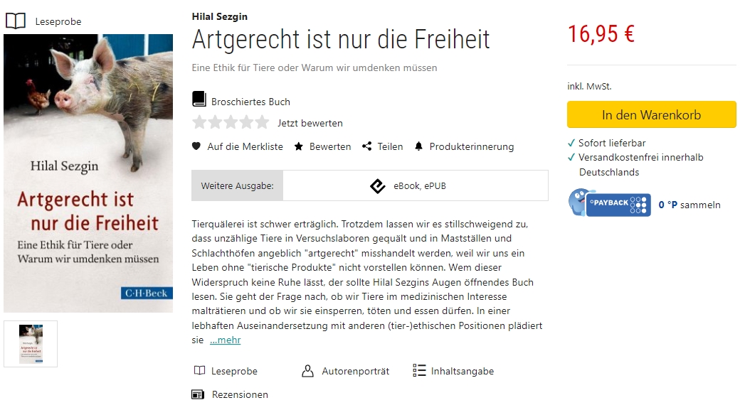 Artgerecht ist nur die Freiheit