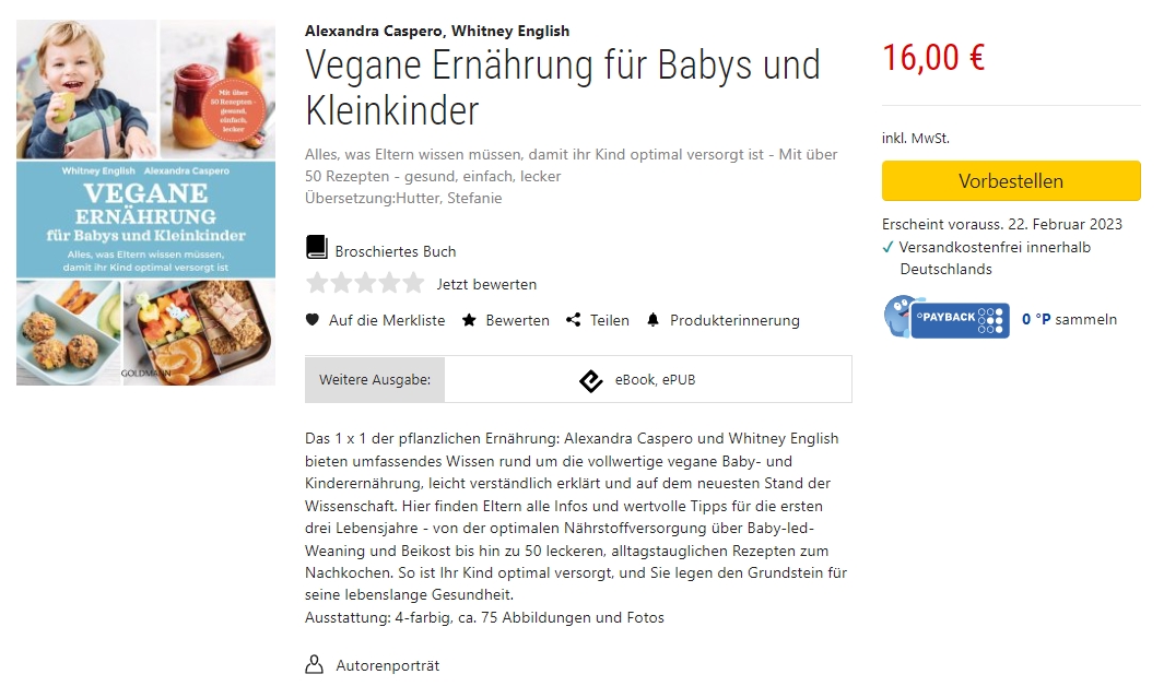 Vegane Ernährung für Babys